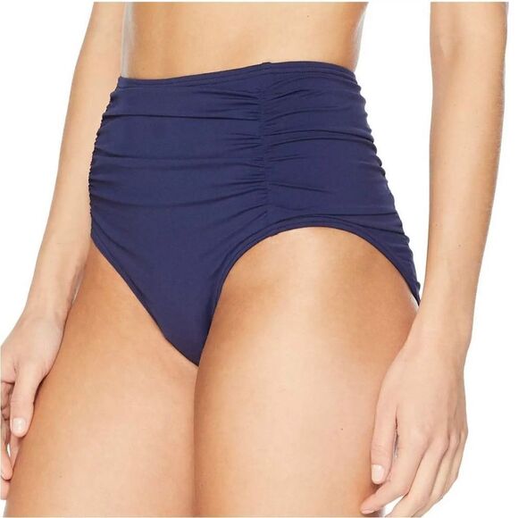 New. Tommy Bahama navy high waisted bikini bottom. Small. - Picture 7 of 11